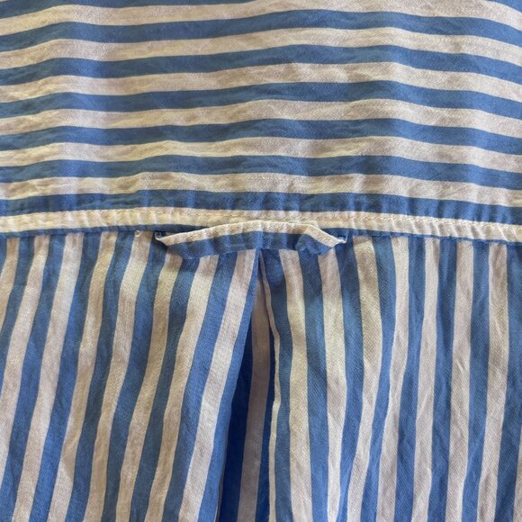 H&M blue and white striped oversized shirt Large - Picture 4 of 8